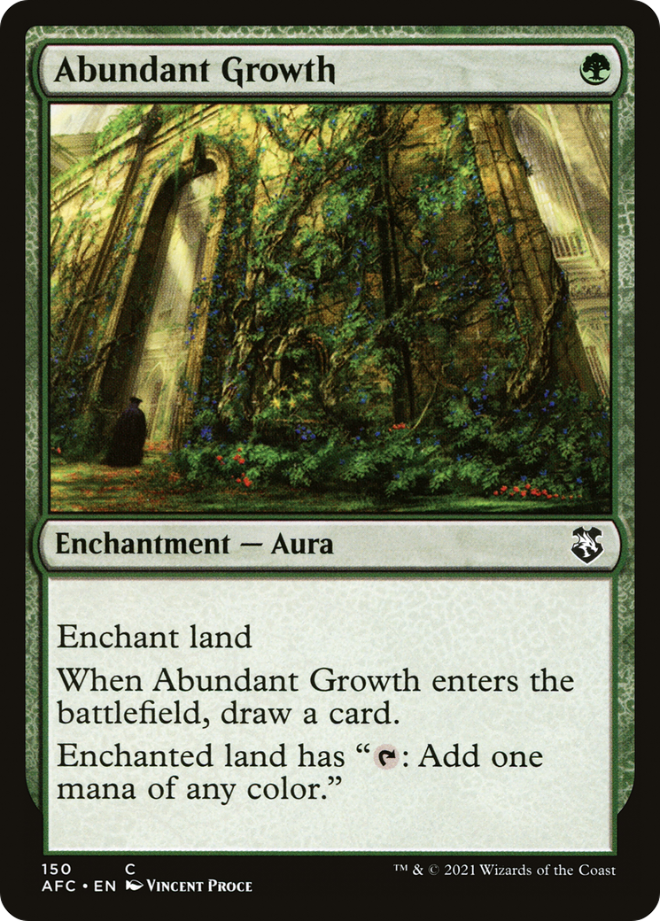 Abundant Growth (AFC-150) - Forgotten Realms Commander - Premium MTG Single from Wizards of the Coast - Just $0.25! Shop now at Game Crave Tournament Store