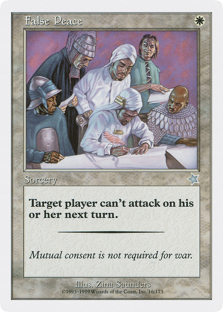 False Peace (S99-016) - Starter 1999 - Premium MTG Single from Wizards of the Coast - Just $0.29! Shop now at Game Crave Tournament Store