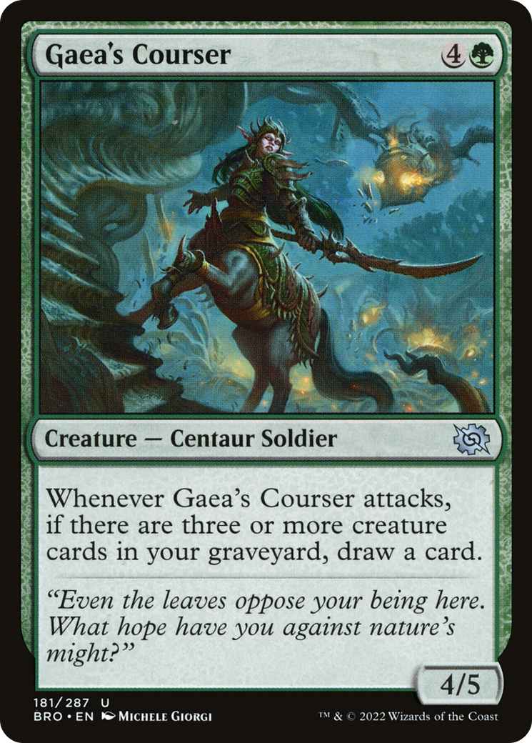 Gaea's Courser (BRO-181) - The Brothers' War - Premium MTG Single from Wizards of the Coast - Just $0.08! Shop now at Game Crave Tournament Store