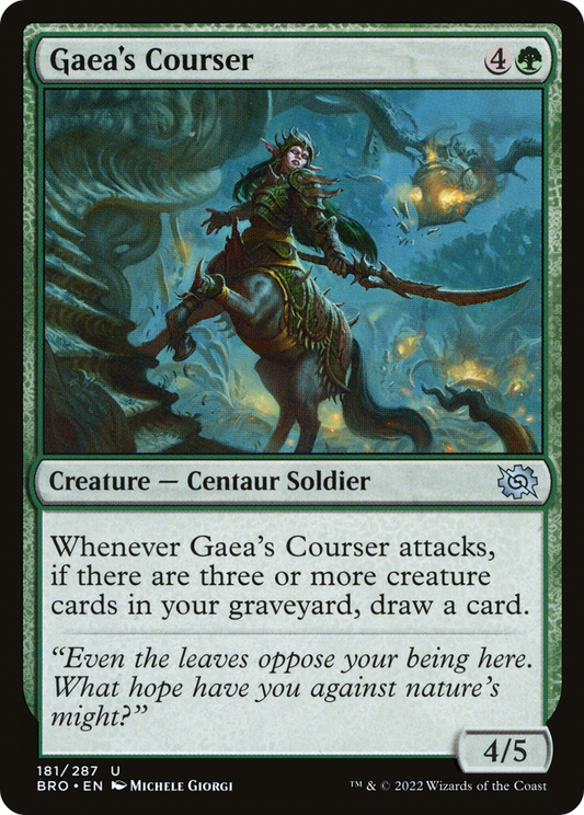Gaea's Courser (BRO-181) - The Brothers' War - Premium MTG Single from Wizards of the Coast - Just $0.08! Shop now at Game Crave Tournament Store