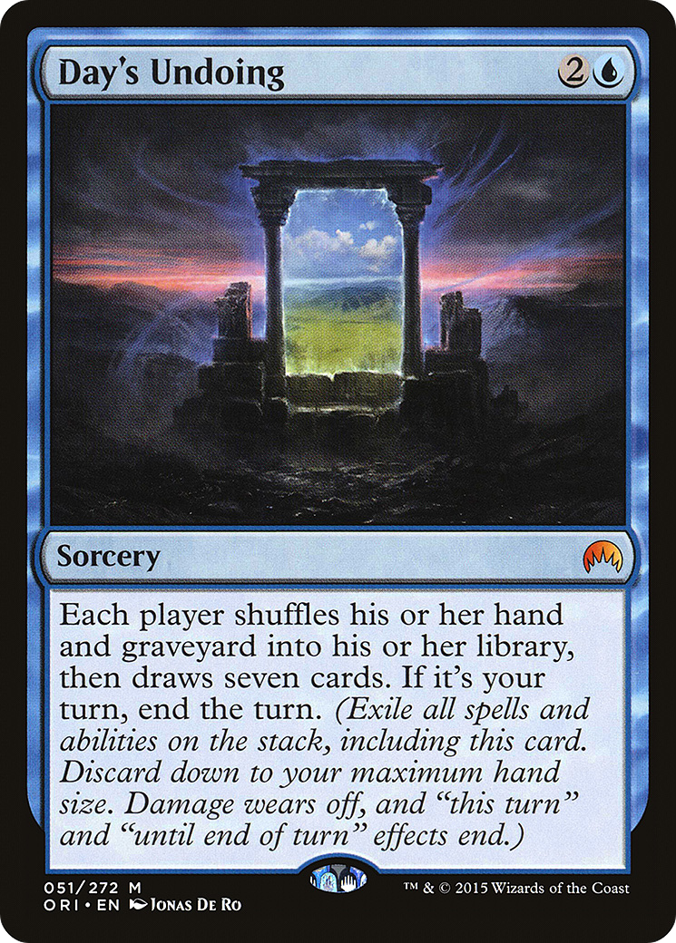 Day's Undoing (ORI-051) - Magic Origins - Premium MTG Single from Wizards of the Coast - Just $0.33! Shop now at Game Crave Tournament Store