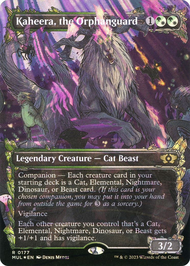 Kaheera, the Orphanguard (MUL-177) - Multiverse Legends: (Showcase) (Borderless) Foil - Premium MTG Single from Wizards of the Coast - Just $3.03! Shop now at Game Crave Tournament Store
