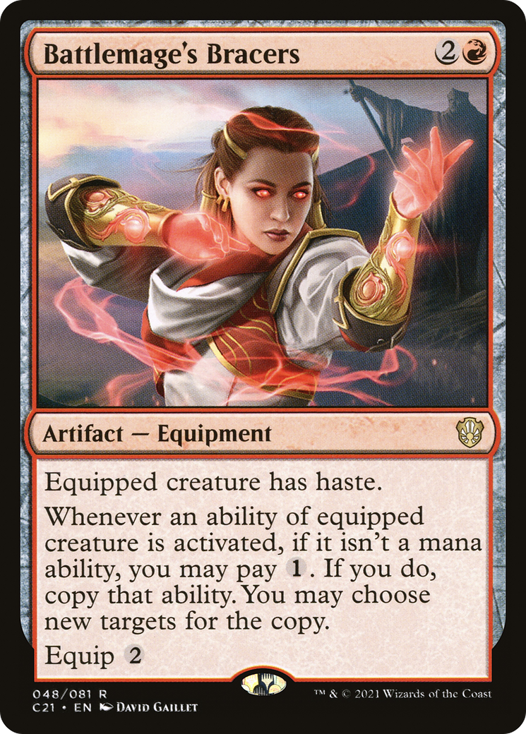 Battlemage's Bracers (C21-048) - Commander 2021 - Premium MTG Single from Wizards of the Coast - Just $0.64! Shop now at Game Crave Tournament Store