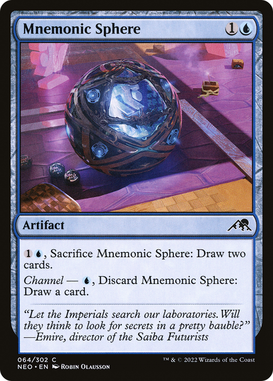 Mnemonic Sphere (NEO-064) - Kamigawa: Neon Dynasty - Premium MTG Single from Wizards of the Coast - Just $0.08! Shop now at Game Crave Tournament Store