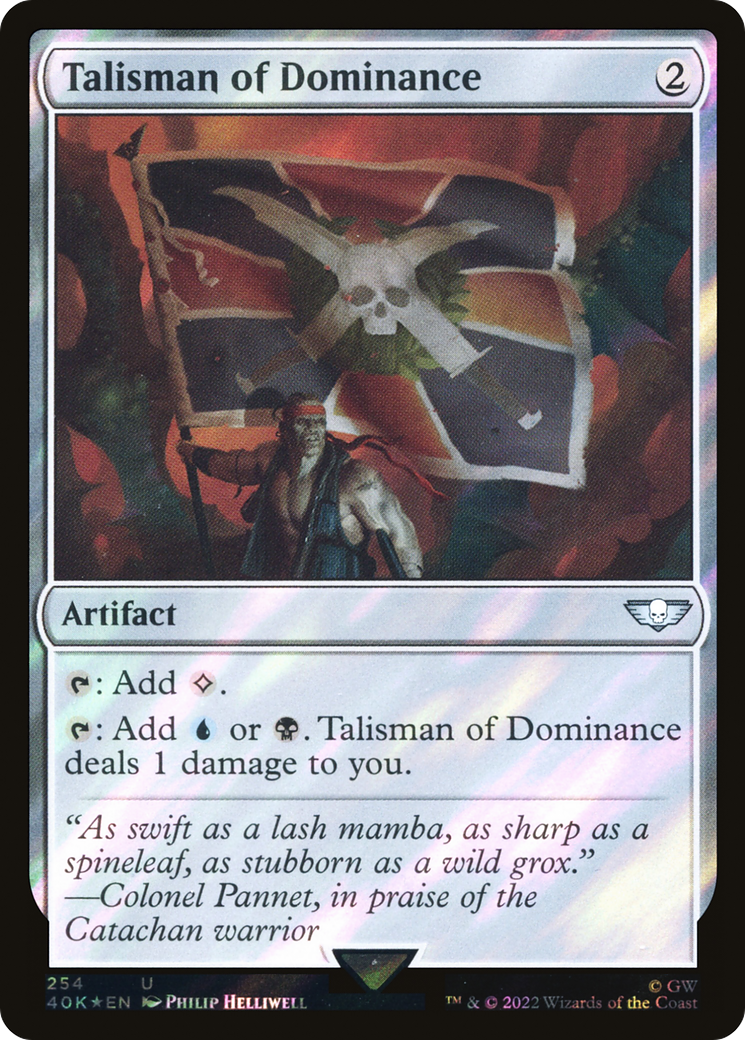 Talisman of Dominance (40K-254★) - Warhammer 40,000 Commander Foil - Premium MTG Single from Wizards of the Coast - Just $0.92! Shop now at Game Crave Tournament Store
