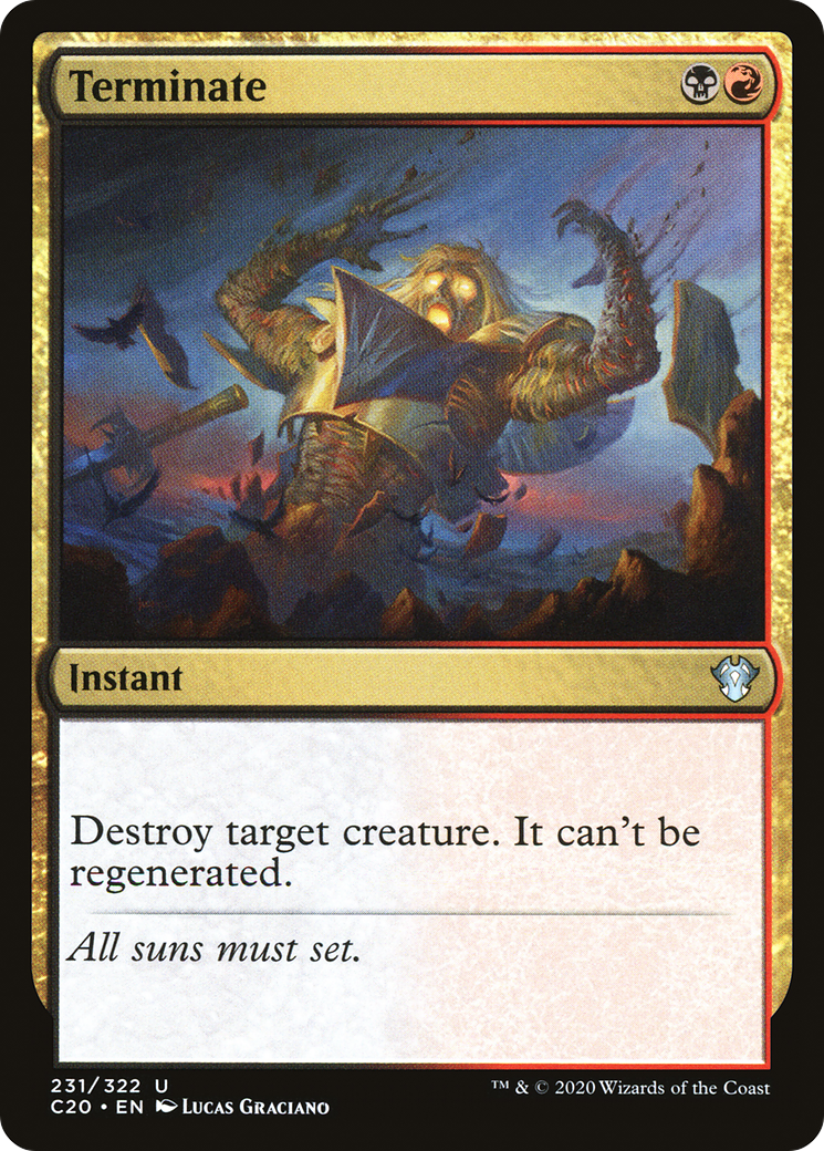 Terminate (C20-231) - Commander 2020 - Premium MTG Single from Wizards of the Coast - Just $0.08! Shop now at Game Crave Tournament Store