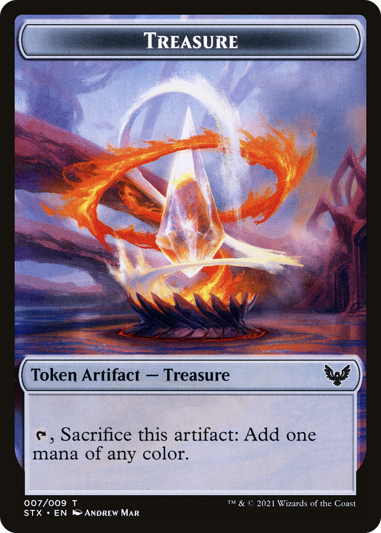 Treasure (TSTX-007) - Strixhaven: School of Mages Tokens Foil - Premium MTG Single from Wizards of the Coast - Just $0.08! Shop now at Game Crave Tournament Store