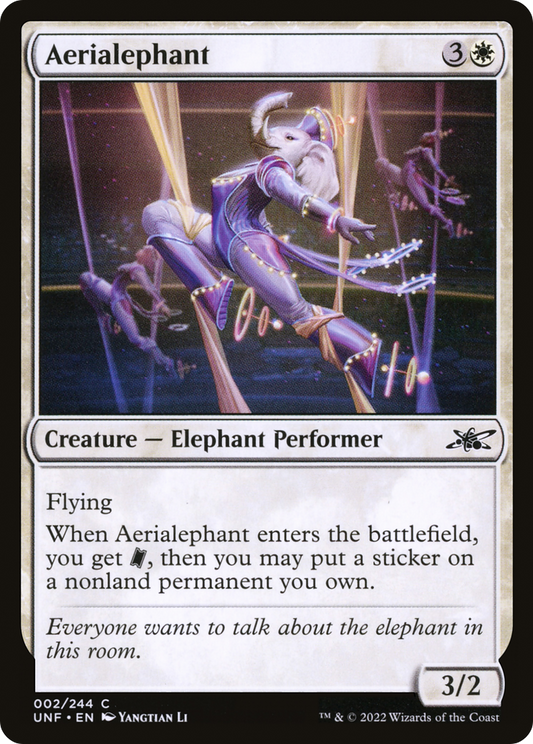 Aerialephant (UNF-002) - Unfinity Foil - Premium MTG Single from Wizards of the Coast - Just $0.08! Shop now at Game Crave Tournament Store