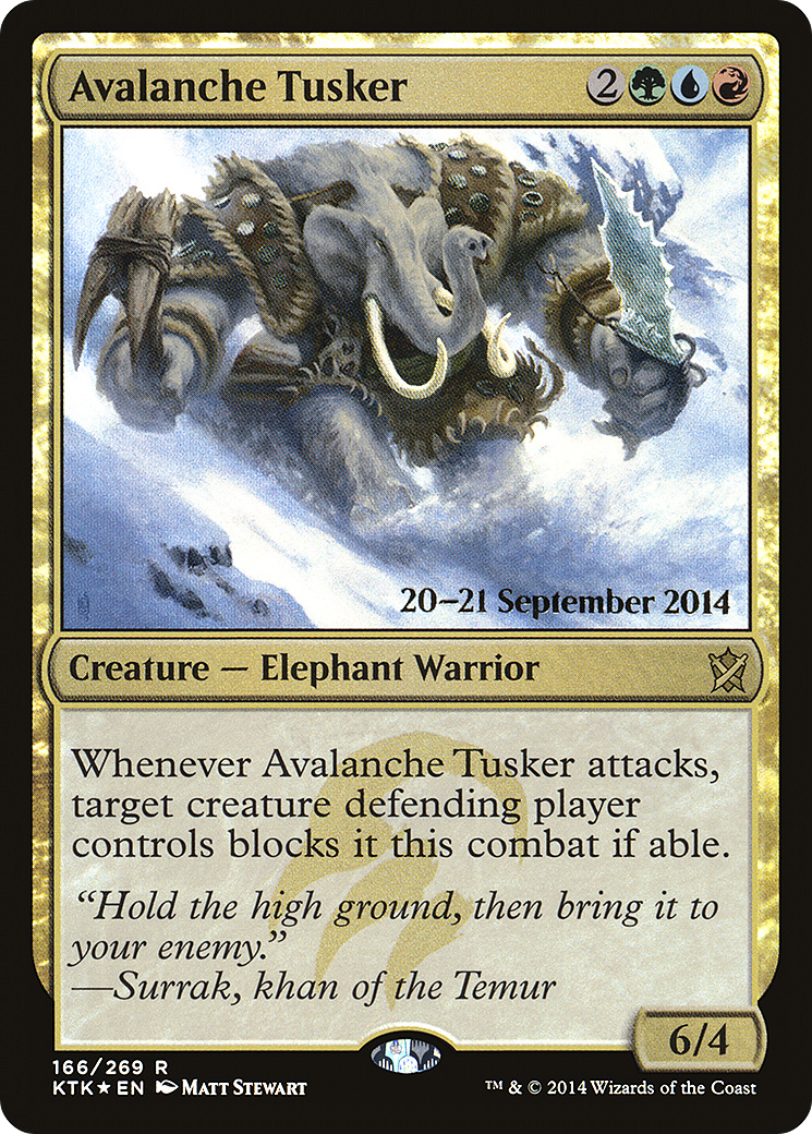 Avalanche Tusker (PKTK-166S) - Khans of Tarkir Promos Foil - Premium MTG Single from Wizards of the Coast - Just $0.08! Shop now at Game Crave Tournament Store