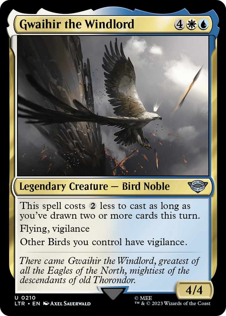 Gwaihir the Windlord (LTR-210) - The Lord of the Rings: Tales of Middle-earth Foil - Premium MTG Single from Wizards of the Coast - Just $0.08! Shop now at Game Crave Tournament Store