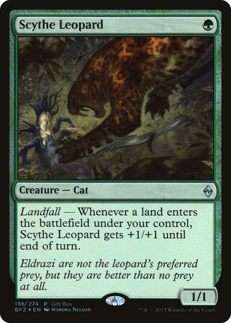 Scythe Leopard (PBFZ-188) - Battle for Zendikar Promos Foil - Premium MTG Single from Wizards of the Coast - Just $0.08! Shop now at Game Crave Tournament Store