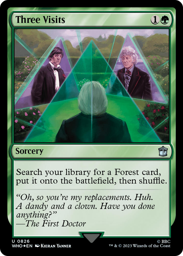 Three Visits (WHO-826) - Doctor Who Foil - Premium MTG Single from Wizards of the Coast - Just $16.42! Shop now at Game Crave Tournament Store