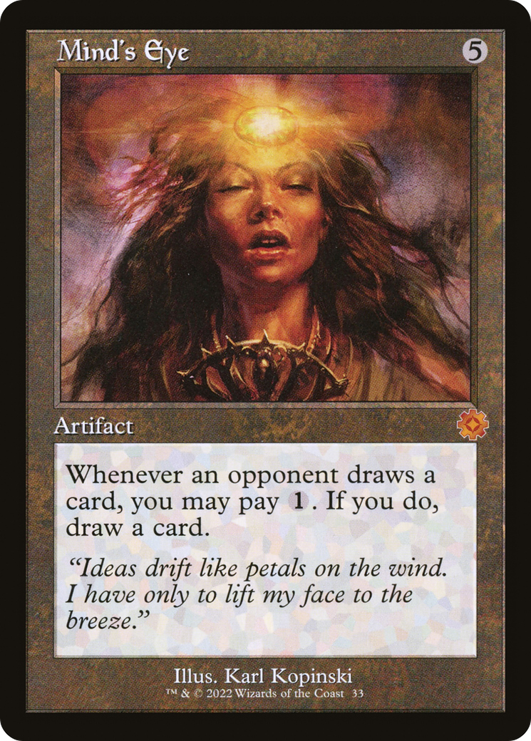 Mind's Eye (BRR-033) - The Brothers' War Retro Artifacts Foil - Premium MTG Single from Wizards of the Coast - Just $1.10! Shop now at Game Crave Tournament Store