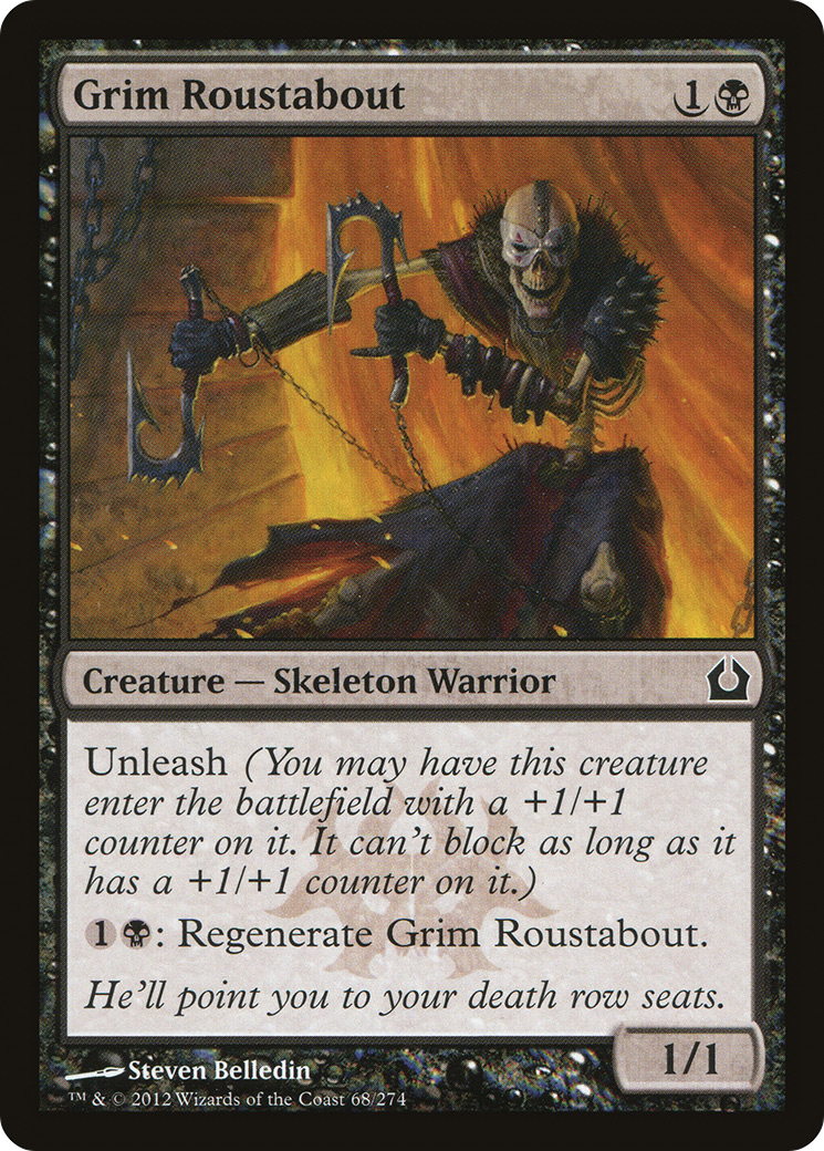 Grim Roustabout (RTR-068) - Return to Ravnica Foil - Premium MTG Single from Wizards of the Coast - Just $0.08! Shop now at Game Crave Tournament Store