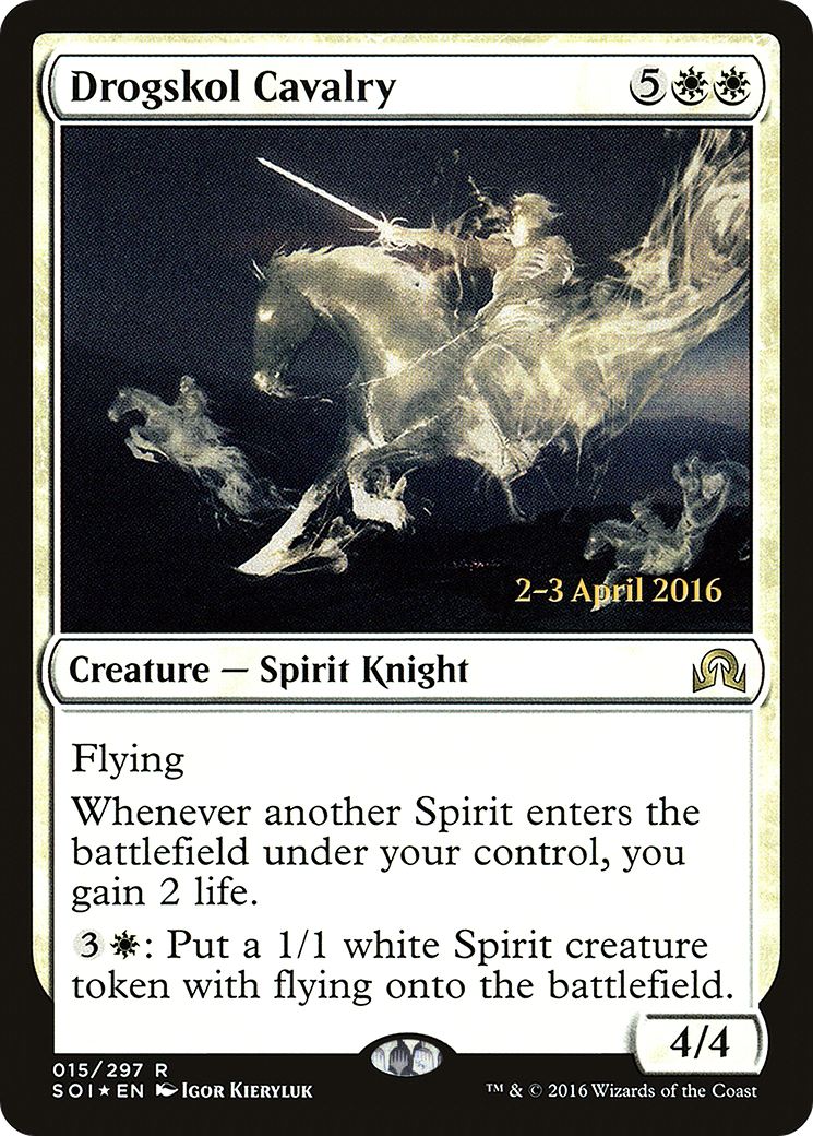 Drogskol Cavalry (PSOI-15S) - Shadows over Innistrad Promos Foil - Premium MTG Single from Wizards of the Coast - Just $1.98! Shop now at Game Crave Tournament Store