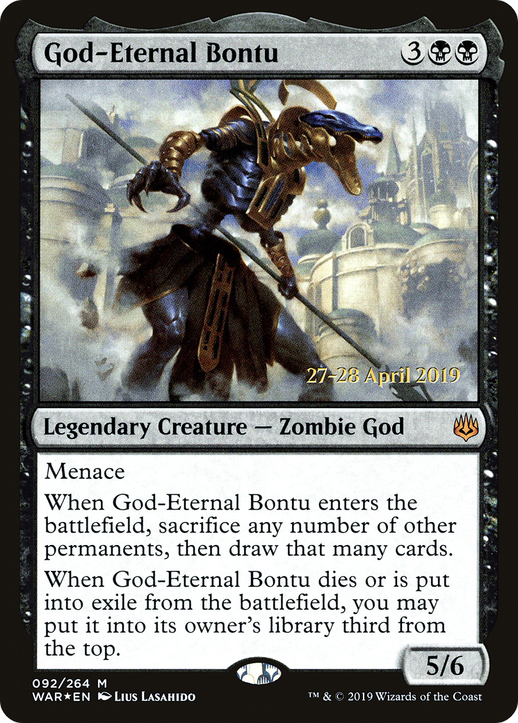 God-Eternal Bontu (PWAR-92S) - War of the Spark Promos Foil - Premium MTG Single from Wizards of the Coast - Just $1.66! Shop now at Game Crave Tournament Store