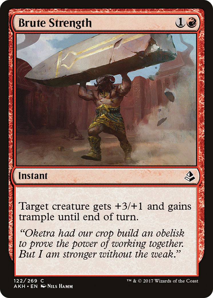 Brute Strength (AKH-122) - Amonkhet Foil - Premium MTG Single from Wizards of the Coast - Just $0.08! Shop now at Game Crave Tournament Store