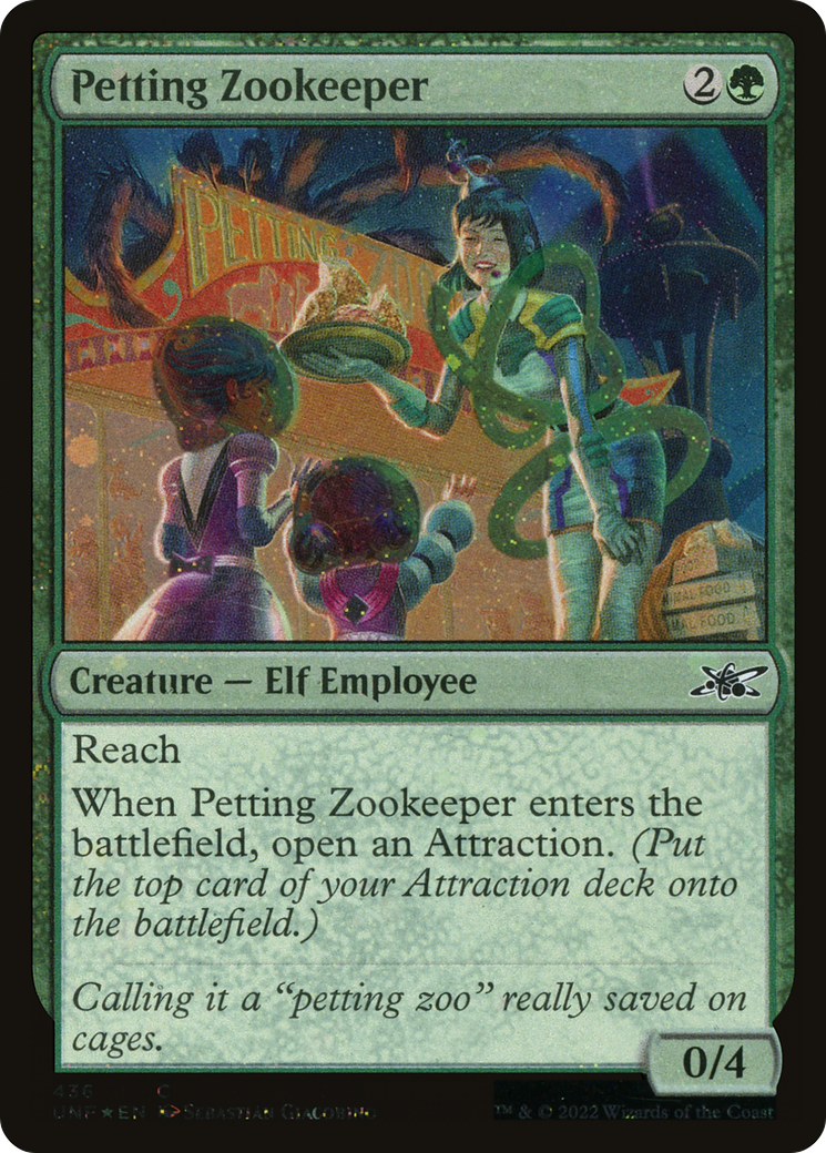 Petting Zookeeper (UNF-436) - Unfinity Foil - Premium MTG Single from Wizards of the Coast - Just $0.32! Shop now at Game Crave Tournament Store