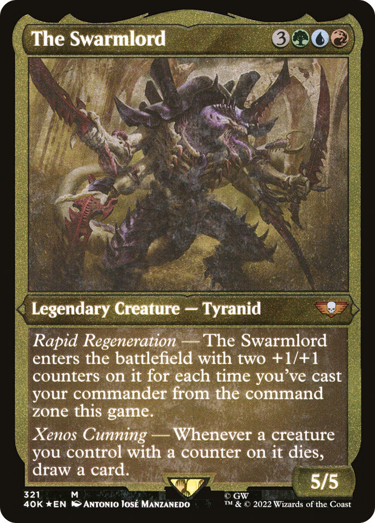 The Swarmlord (40K-321) - Warhammer 40,000 Commander Etched Foil - Premium MTG Single from Wizards of the Coast - Just $0.08! Shop now at Game Crave Tournament Store