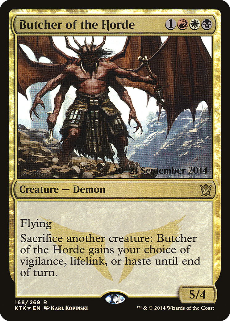 Butcher of the Horde (PKTK-168S) - Khans of Tarkir Promos Foil - Premium MTG Single from Wizards of the Coast - Just $0.17! Shop now at Game Crave Tournament Store