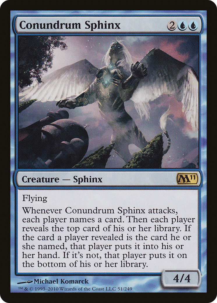 Conundrum Sphinx (M11-051) - Magic 2011 Foil - Premium MTG Single from Wizards of the Coast - Just $0.08! Shop now at Game Crave Tournament Store