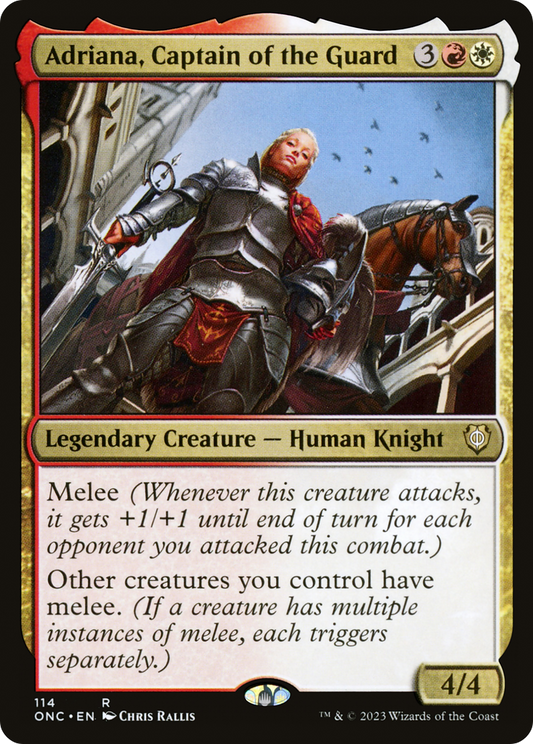 Adriana, Captain of the Guard (ONC-114) - Phyrexia: All Will Be One Commander - Premium MTG Single from Wizards of the Coast - Just $0.10! Shop now at Game Crave Tournament Store