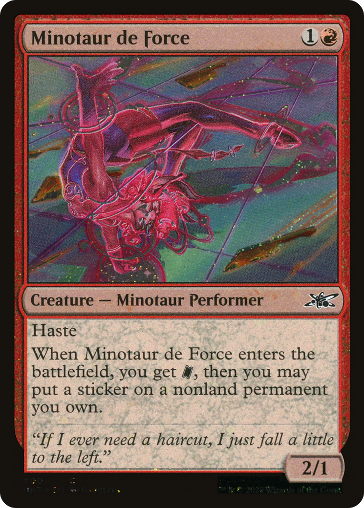 Minotaur de Force (UNF-400) - Unfinity Foil - Premium MTG Single from Wizards of the Coast - Just $0.25! Shop now at Game Crave Tournament Store