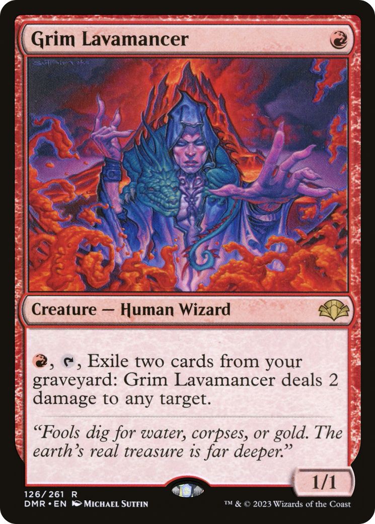 Grim Lavamancer (DMR-126) - Dominaria Remastered Foil - Premium MTG Single from Wizards of the Coast - Just $0.08! Shop now at Game Crave Tournament Store