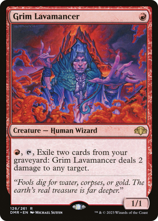 Grim Lavamancer (DMR-126) - Dominaria Remastered Foil - Premium MTG Single from Wizards of the Coast - Just $0.08! Shop now at Game Crave Tournament Store