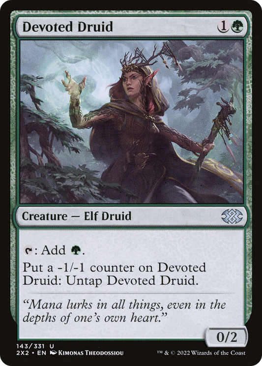 Devoted Druid (2X2-143) - Double Masters 2022 - Premium MTG Single from Wizards of the Coast - Just $2.17! Shop now at Game Crave Tournament Store