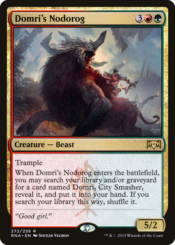 Domri's Nodorog (RNA-272) - Ravnica Allegiance - Premium MTG Single from Wizards of the Coast - Just $0.08! Shop now at Game Crave Tournament Store