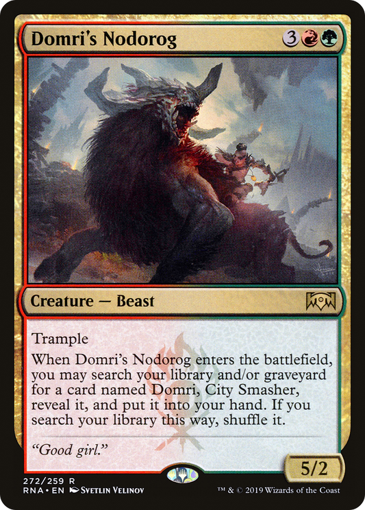 Domri's Nodorog (RNA-272) - Ravnica Allegiance - Premium MTG Single from Wizards of the Coast - Just $0.08! Shop now at Game Crave Tournament Store