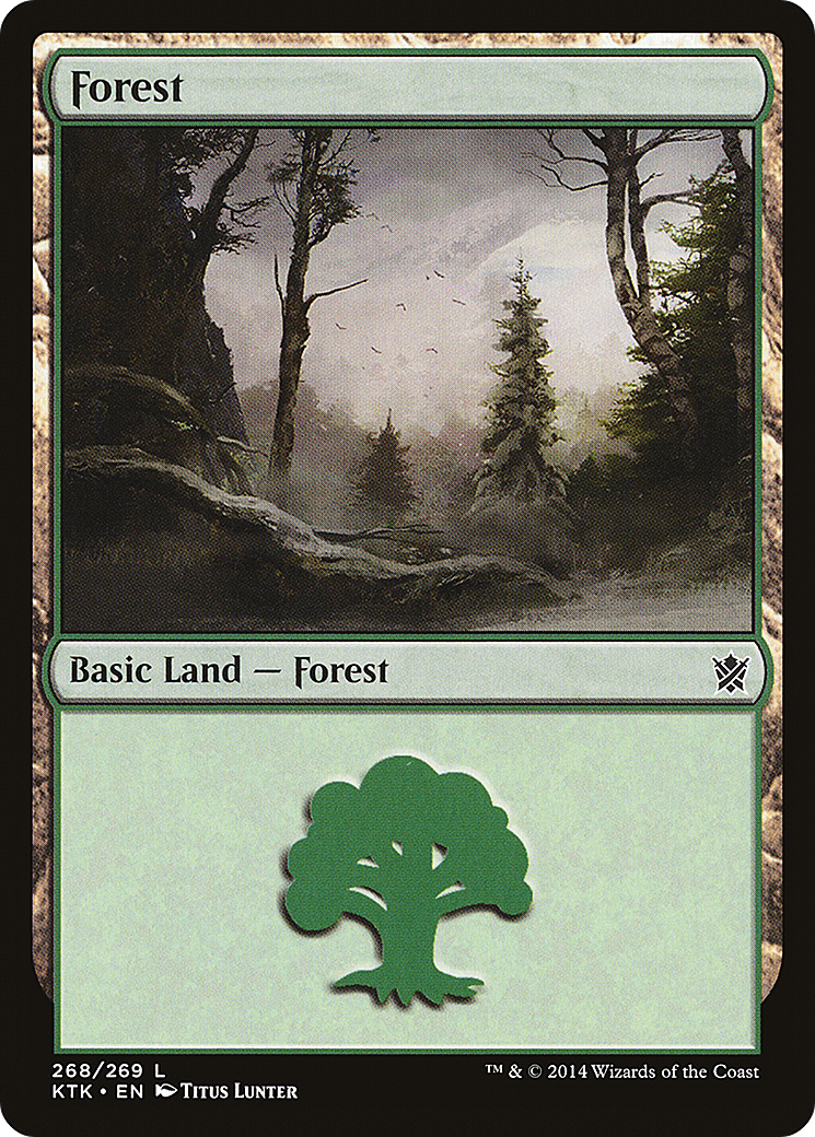 Forest (KTK-268) - Khans of Tarkir Foil - Premium MTG Single from Wizards of the Coast - Just $0.14! Shop now at Game Crave Tournament Store
