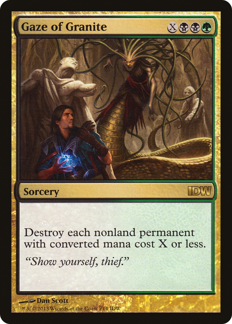 Gaze of Granite (PIDW-014) - IDW Comics Inserts - Premium MTG Single from Wizards of the Coast - Just $0.56! Shop now at Game Crave Tournament Store