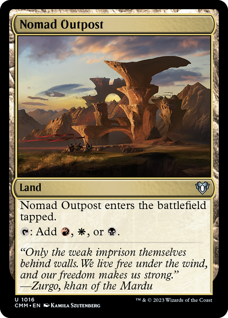 Nomad Outpost (CMM-1016) - Commander Masters - Premium MTG Single from Wizards of the Coast - Just $1.46! Shop now at Game Crave Tournament Store
