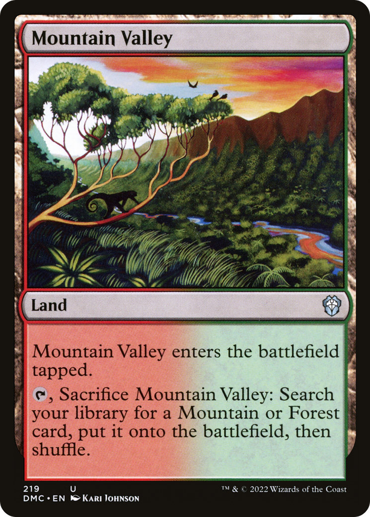 Mountain Valley (DMC-219) - Dominaria United Commander - Premium MTG Single from Wizards of the Coast - Just $0.25! Shop now at Game Crave Tournament Store