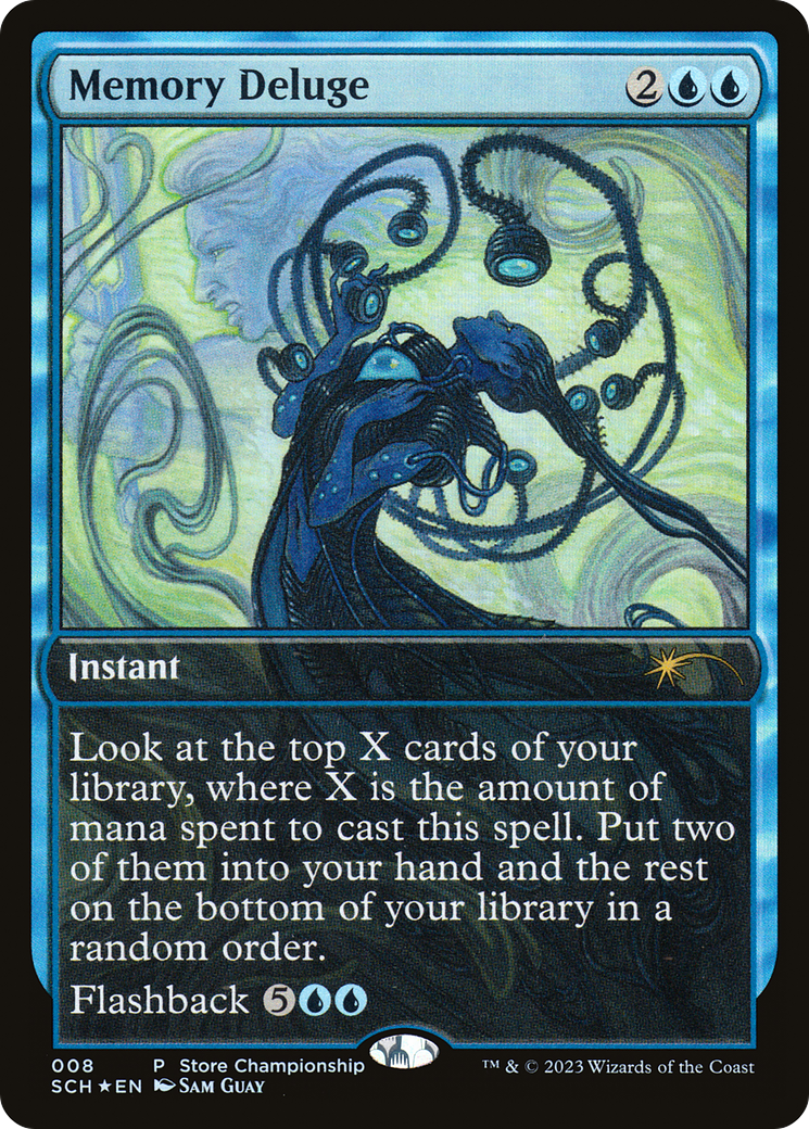 Memory Deluge (SCH-008) - Store Championships - Premium MTG Single from Wizards of the Coast - Just $1.05! Shop now at Game Crave Tournament Store