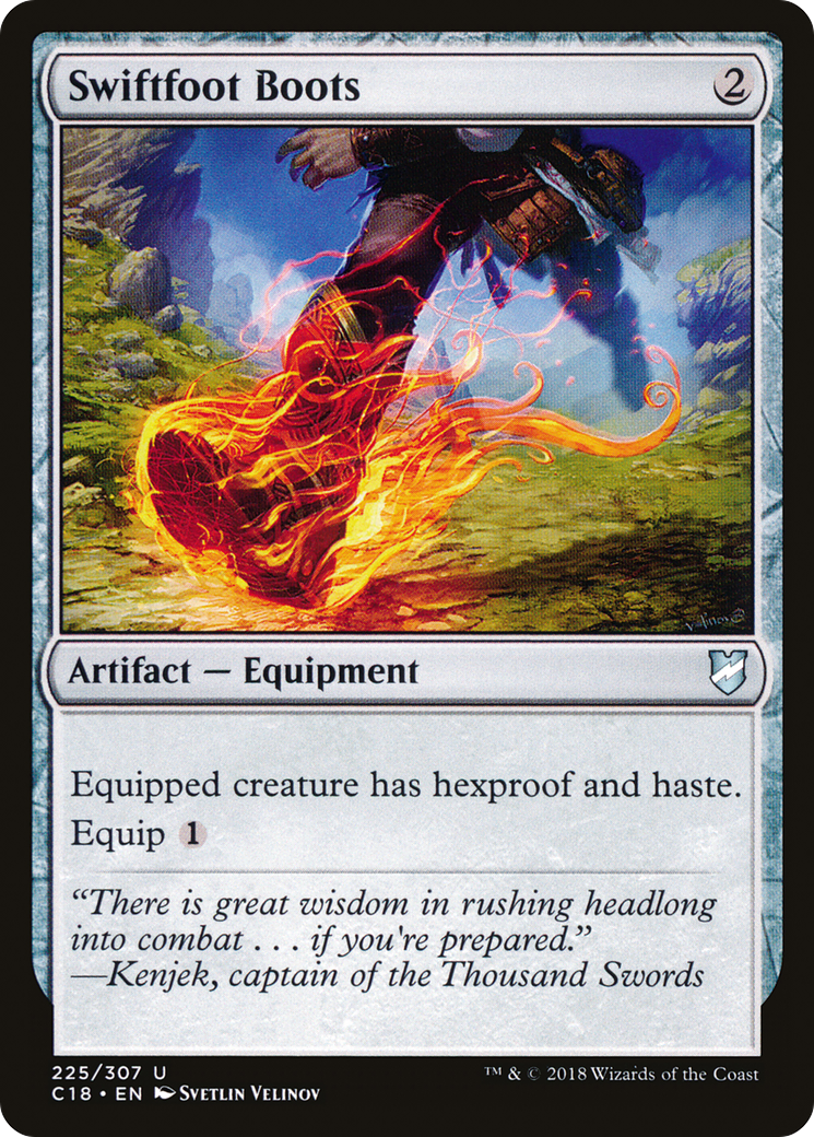 Swiftfoot Boots (C18-225) - Commander 2018 - Premium MTG Single from Wizards of the Coast - Just $1.10! Shop now at Game Crave Tournament Store