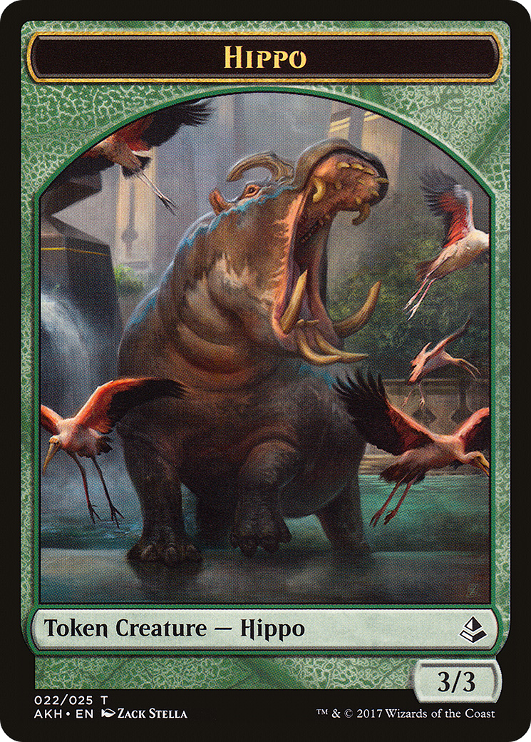 Hippo (TAKH-022) - Amonkhet Tokens - Premium MTG Single from Wizards of the Coast - Just $0.15! Shop now at Game Crave Tournament Store