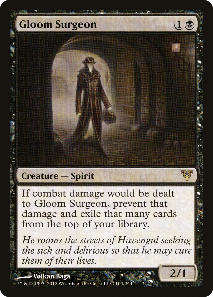 Gloom Surgeon (AVR-104) - Avacyn Restored Foil - Premium MTG Single from Wizards of the Coast - Just $0.25! Shop now at Game Crave Tournament Store