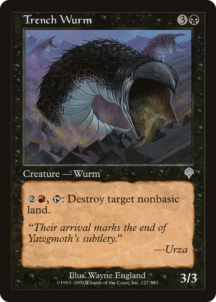 Trench Wurm (INV-127) - Invasion Foil - Premium MTG Single from Wizards of the Coast - Just $2.87! Shop now at Game Crave Tournament Store