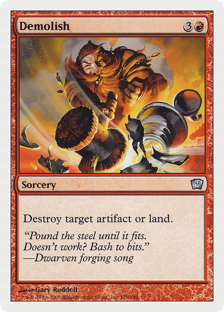 Demolish (9ED-179) - Ninth Edition - Premium MTG Single from Wizards of the Coast - Just $0.08! Shop now at Game Crave Tournament Store