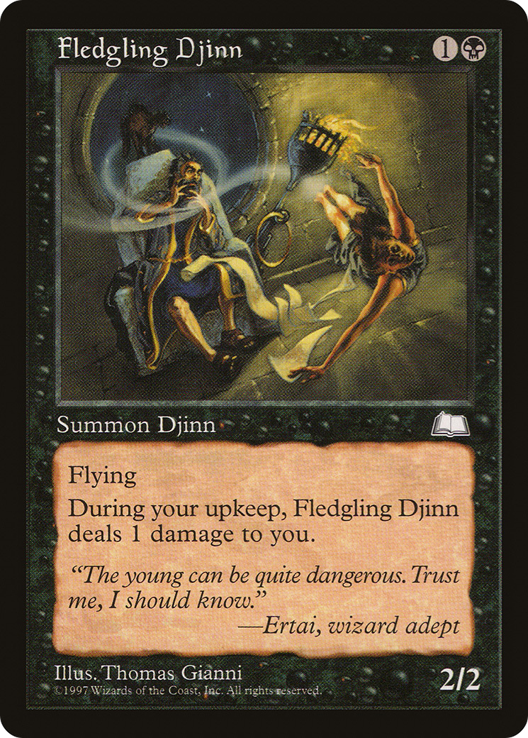 Fledgling Djinn (WTH-069) - Weatherlight - Premium MTG Single from Wizards of the Coast - Just $0.25! Shop now at Game Crave Tournament Store