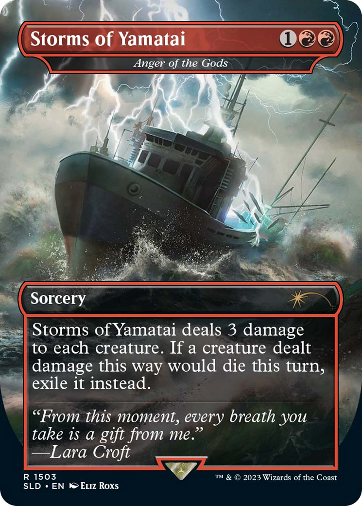 Anger of the Gods (SLD-1503) - Secret Lair Drop / Storms of Yamatai (Borderless) Foil - Premium MTG Single from Wizards of the Coast - Just $0.39! Shop now at Game Crave Tournament Store