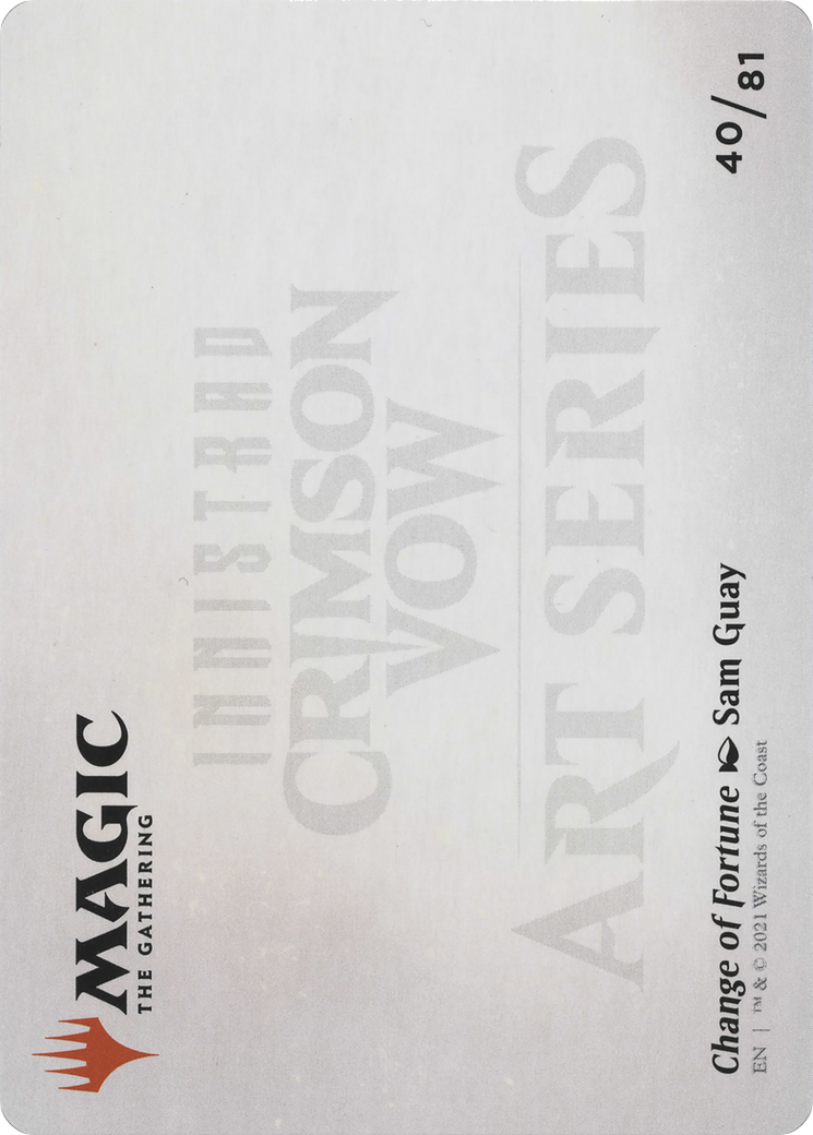 Change of Fortune // Change of Fortune (AVOW-040) - Crimson Vow Art Series (Borderless) Foil - Premium MTG Single from Wizards of the Coast - Just $0! Shop now at Game Crave Tournament Store