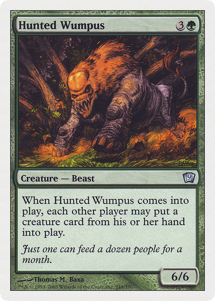 Hunted Wumpus (9ED-248) - Ninth Edition - Premium MTG Single from Wizards of the Coast - Just $0.08! Shop now at Game Crave Tournament Store
