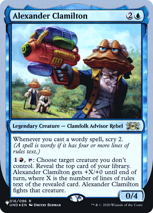Alexander Clamilton (UPLIST-010) - The List (Unfinity Foil Edition) Foil - Premium MTG Single from Wizards of the Coast - Just $0.16! Shop now at Game Crave Tournament Store