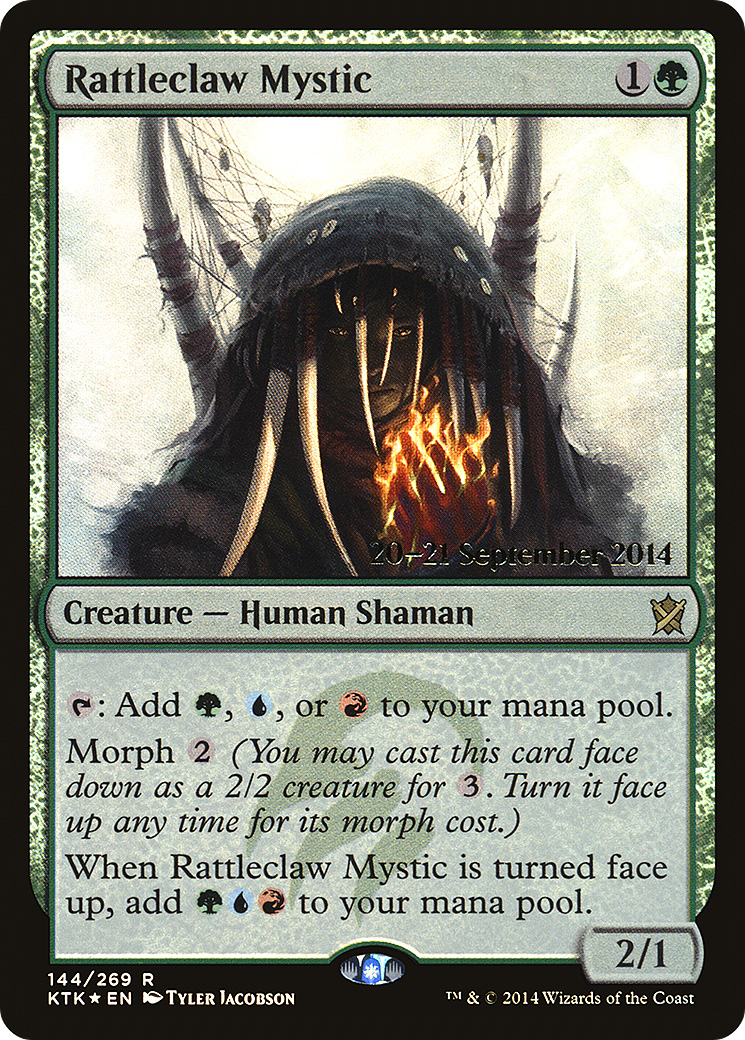 Rattleclaw Mystic (PKTK-144S) - Khans of Tarkir Promos Foil - Premium MTG Single from Wizards of the Coast - Just $0.86! Shop now at Game Crave Tournament Store