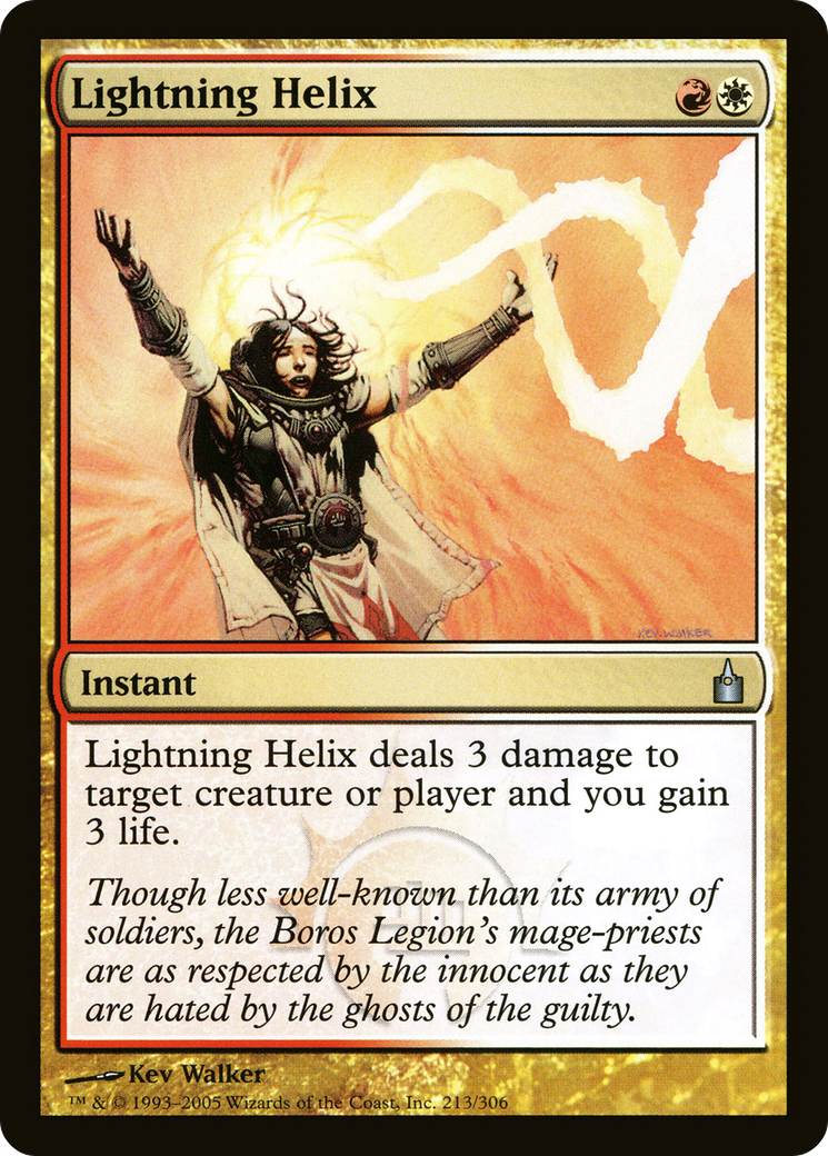 Lightning Helix (RAV-213) - Ravnica: City of Guilds - Premium MTG Single from Wizards of the Coast - Just $0.76! Shop now at Game Crave Tournament Store