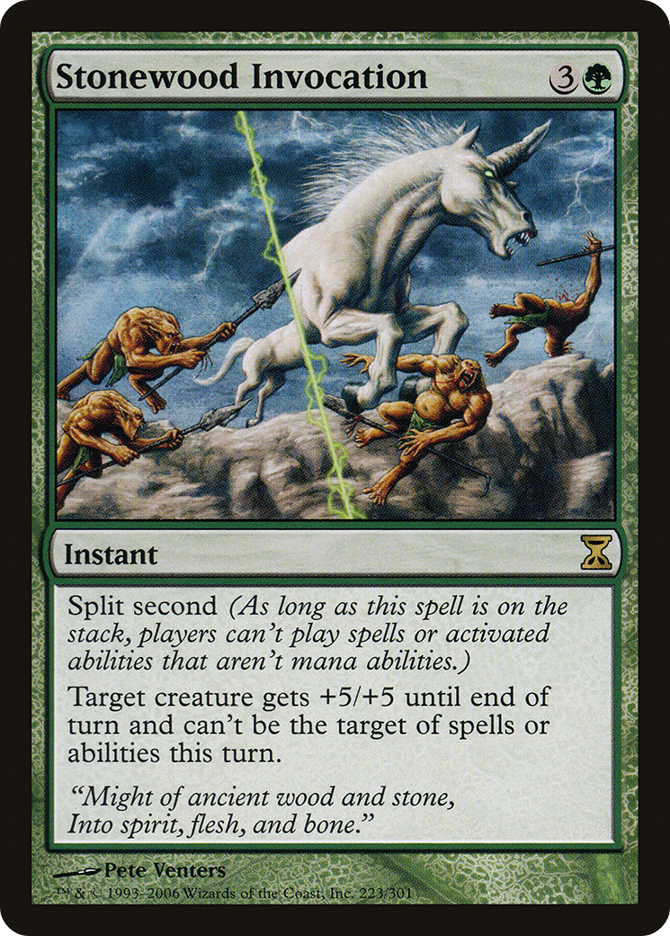 Stonewood Invocation (TSP-223) - Time Spiral - Premium MTG Single from Wizards of the Coast - Just $0.29! Shop now at Game Crave Tournament Store